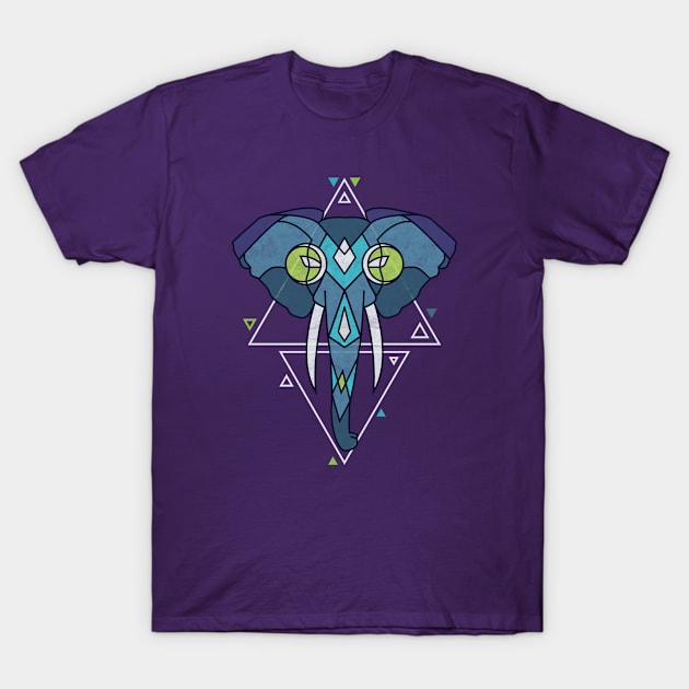 Elephant Geometry T-Shirt by PixelSamuel